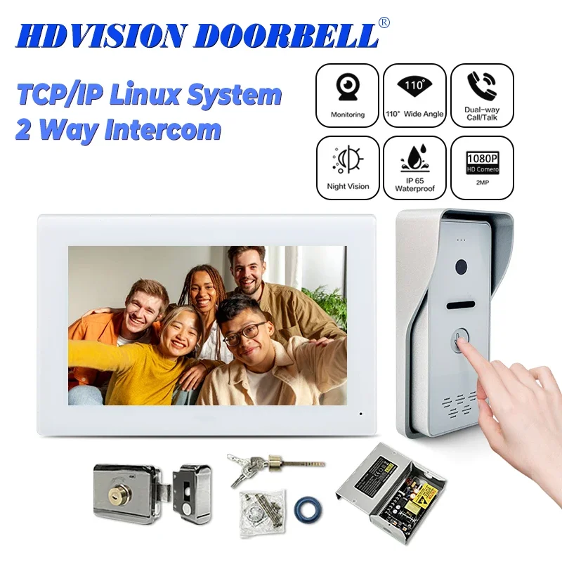 

China Factory Price Videocitofono 1080P IP Wires 7 Inch Tuya Smart Wifi Remote Home Video Intercom