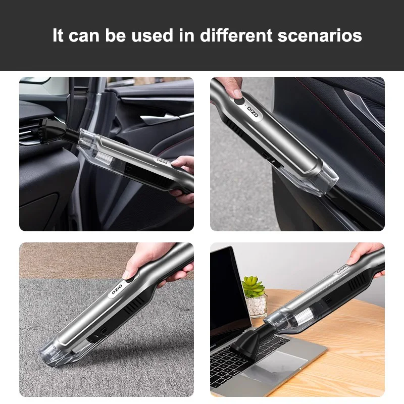 Wireless Car Vacuum Cleaner 19800Pa 80W Mini Handheld Strong Suction Cleaning Machine Appliance Cleaner for Home Office Car
