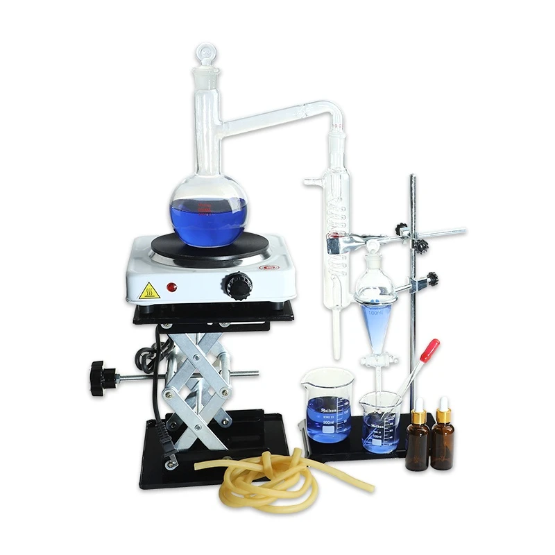 Essential Oil Extraction Separator Device Distillation Condenser Distilled Water Purification Extraction Full Set stainless steel distiller distillation column