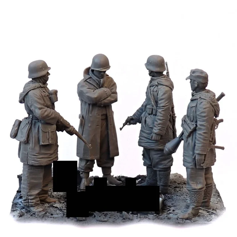 

Полимерный солдат, масштаб 1/35, стандартная немецкая армия (набор из 4 частей), миниатюрная сцена, статуя, Неокрашенная игрушка «сделай сам» 299