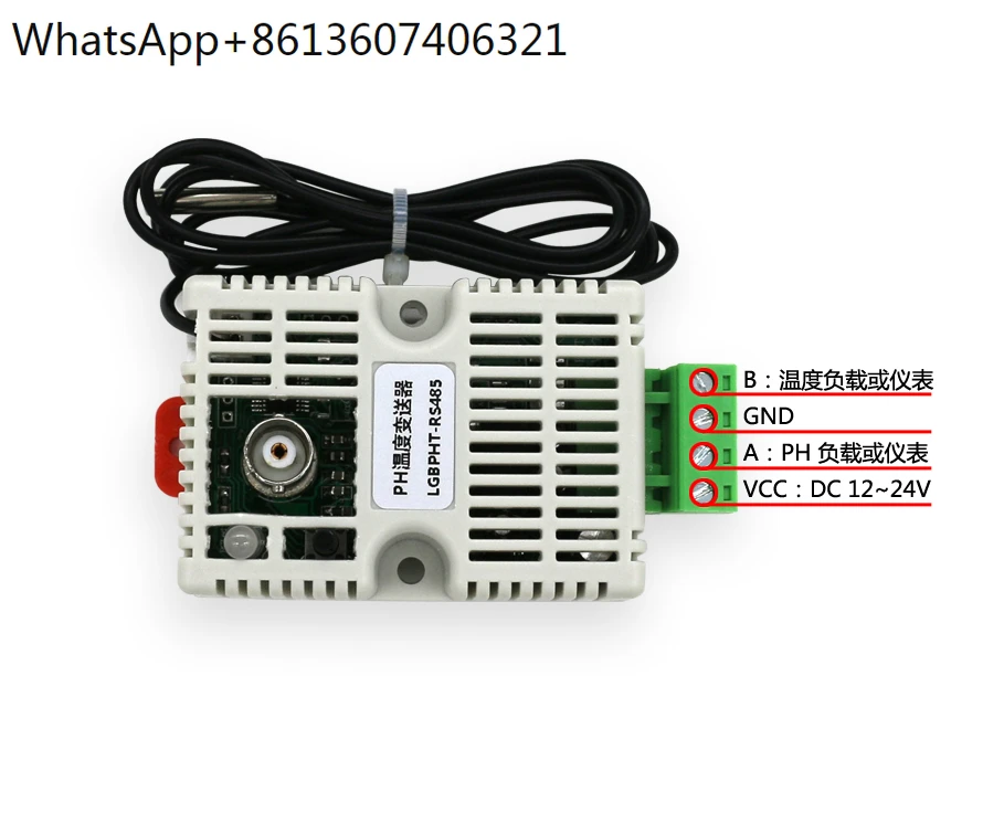 

PH Value Temperature Transmitter ORP Redox Detection Sensor Module Voltage 4-20mA RS485 Output