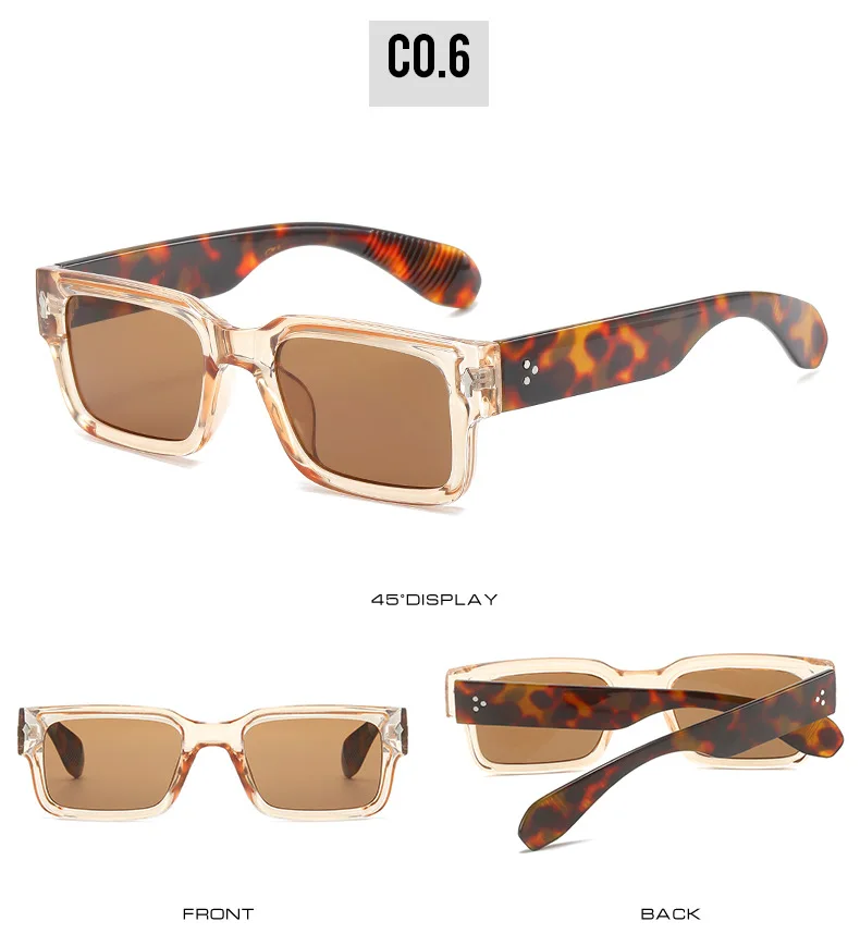 Trend Quadratische getönte Lesebrille Männer Frauen UV-Schutz Outdoor Schatten Sonnenbrille Persönlichkeit Presbyopie Leser +1,0 bis +4,0 – Detail 8