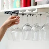 2PCS Wine glass rack plastic - Stemware wine glass rack glass storage rack under the cabinet, used to store tall glasses 3