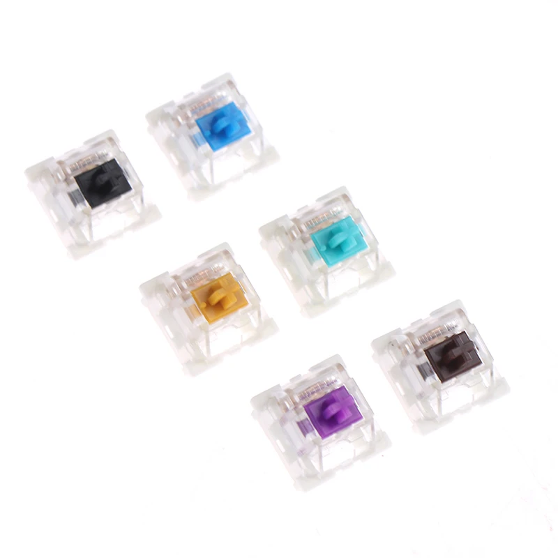 오테뮤 기계식 키보드 스위치, 클릭키 선형 촉각 사일런트 스위치, RGB LED SMD 게임 호환 MX 스위치, 3 핀, 10X