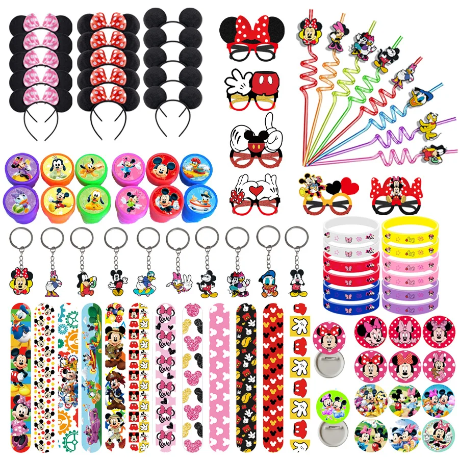 Lot Géant d'Accessoires de Fête Mickey & Minnie Disney pour Enfants