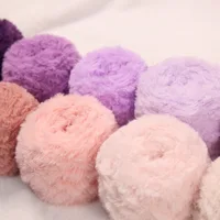 100G Long Mink Fur, Thick Thread Fur Hand Knitted DIY Wool, Mixed Yarn, Ball Yarn 2