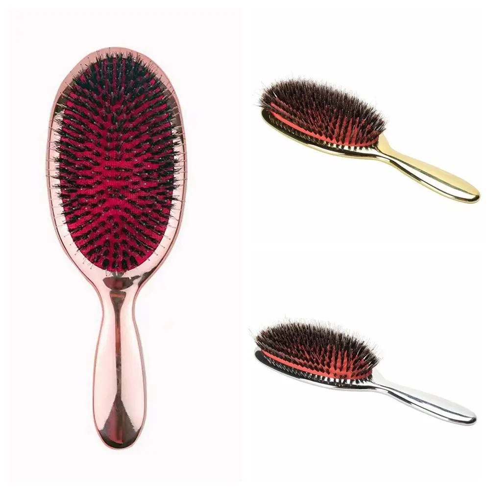 PS Boar Bristle Paddle Hair Brush Oval Shape Paddle Shape Hair Brush Hair Care Anti Static Hairdressing Massage Comb
