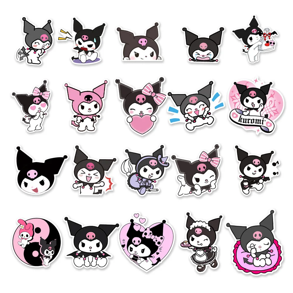 10/30/50pcs Cartoon Kuromi Stickers Kawaii Girls DIY Scrapbooking Laptop Phone Waterproof Decals Cute Aesthetic Sticker for Kids