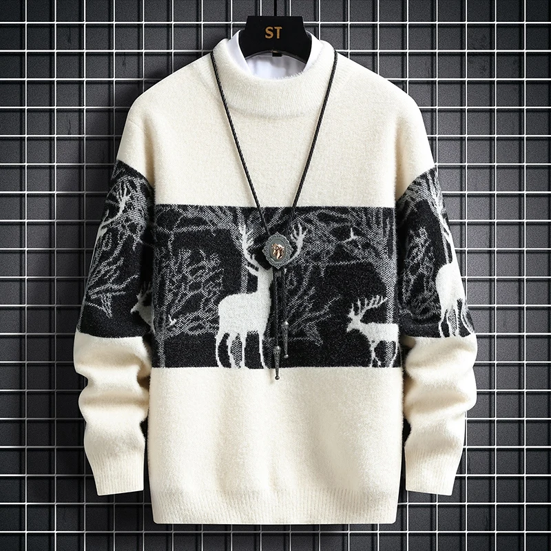 

Korean Fashion Men Sweater Pullover Men's Clothing Luxury Best Selling Product 2023 Autumn New Arrivals Pullovers Sweaters
