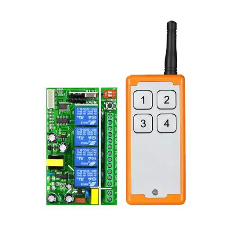 

Беспроводная интеллектуальная система дистанционного управления 315 МГц 433 МГц 4 реле дистанционное управление мотором