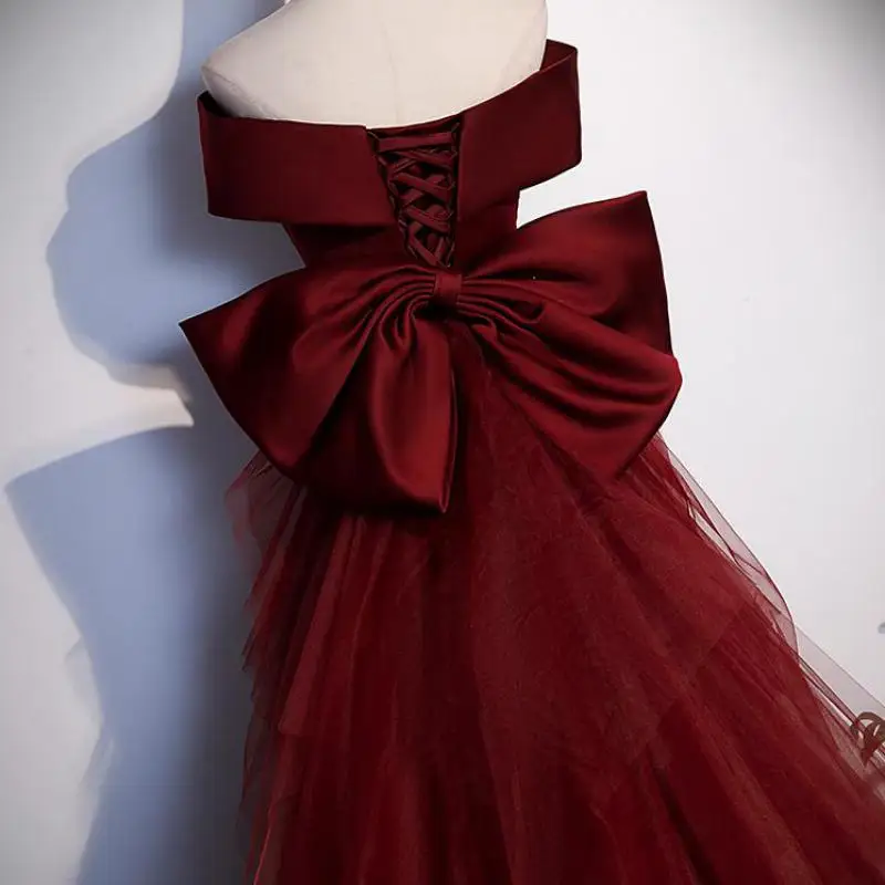 Mermaid Quinceanera Dresses Shoulder Evening Dresses Big Bow For Prom Princess Party Gowns Vestido Customized