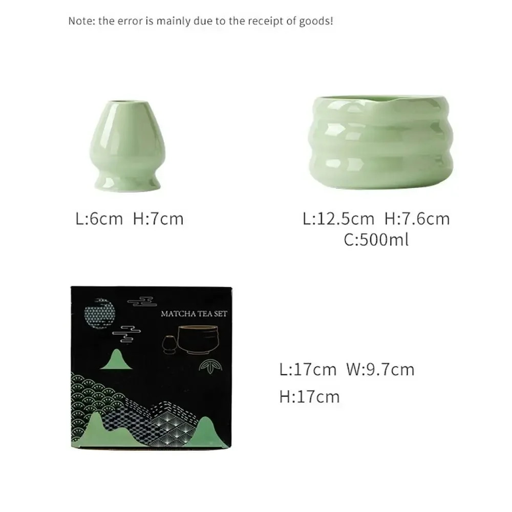 Ceramic Matcha Tea Set Smooth High Temperature Resistant Tea Wash Stool shaped Bowls Large Capacity Durable Ceremony Tool