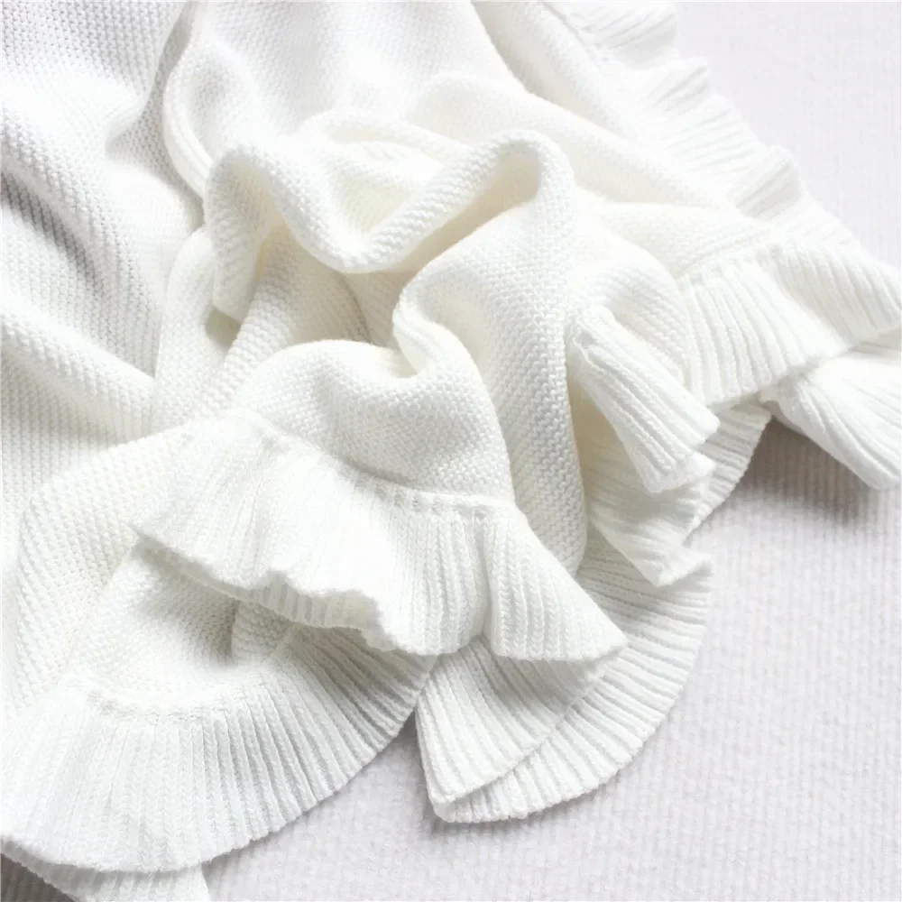 Personalized Baby Blanket with Name, Knitted Baby Boy Girl Swaddle Blanket for Newborn Infant Toddlers Kid 70x90cm 6