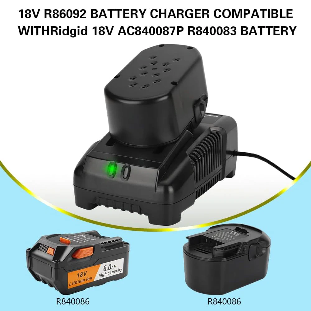 18V Lithium Battery Charger For AEG RIDGID 14.4V 18V Li-Ion Battery Power Tool B