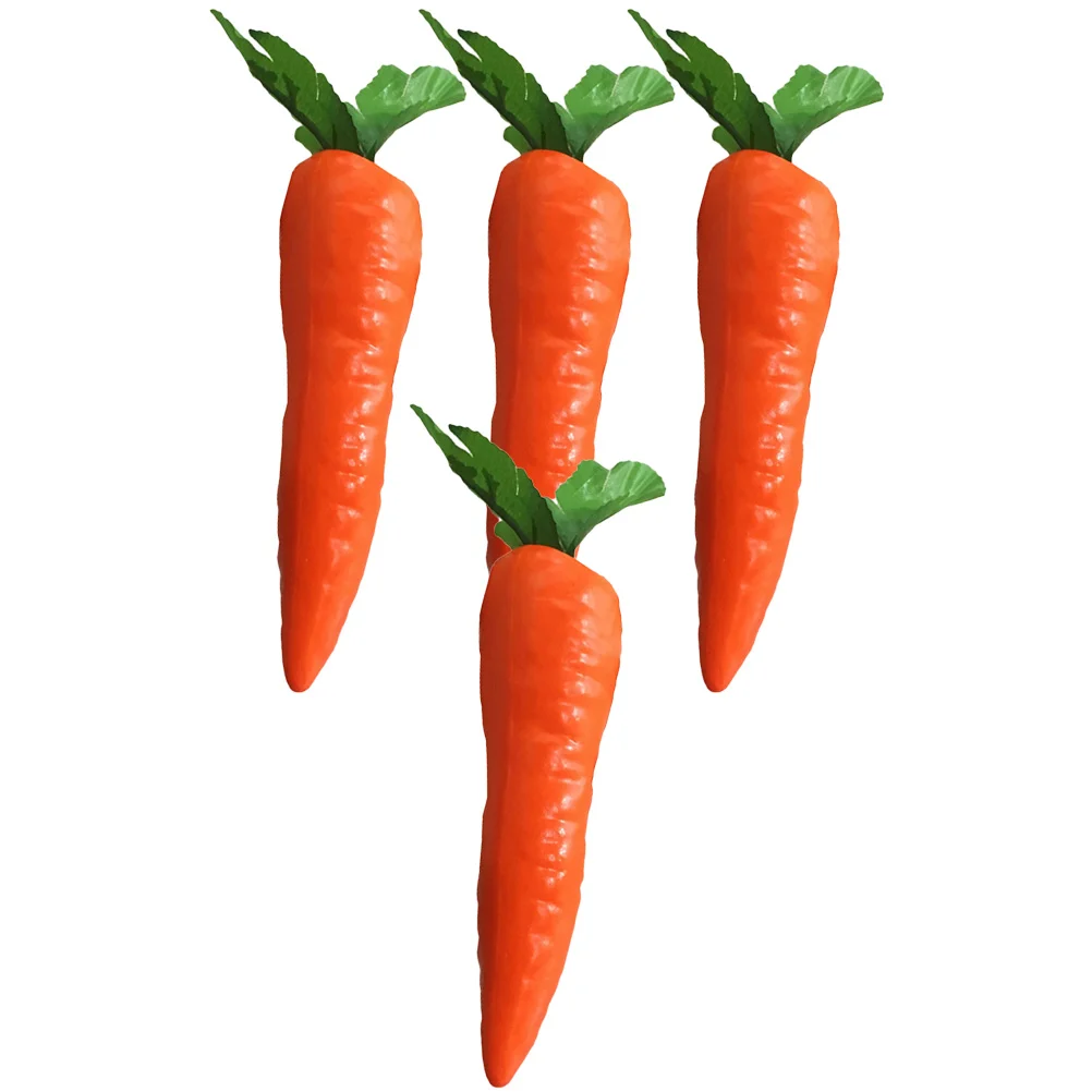 Food photography props vegetable ornaments 4 Pcs Artificial Carrot Mini Toys Party Decoration Props Simulation Vegetable Carrots Foam Easter Photography