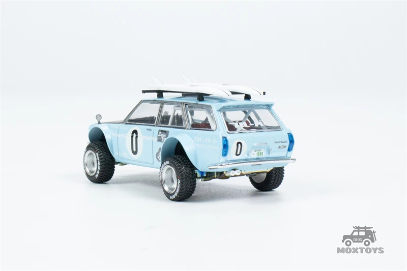 Kaido House x MINI GT 1:64 Datsun KAIDO 510 Wagon Kaido GT #0 Blue Diecast Model Car