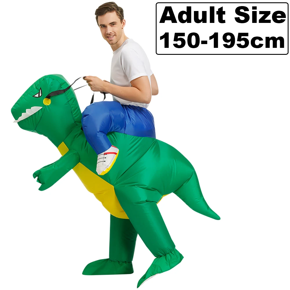 thumbnail image 1 of Disfraz inflable de dinosaurio para niños y adultos, disfraz de Anime, Purim, Halloween, fiesta de Navidad, disfraces de Cosplay, trajes para niños y niñas, 1 of 5