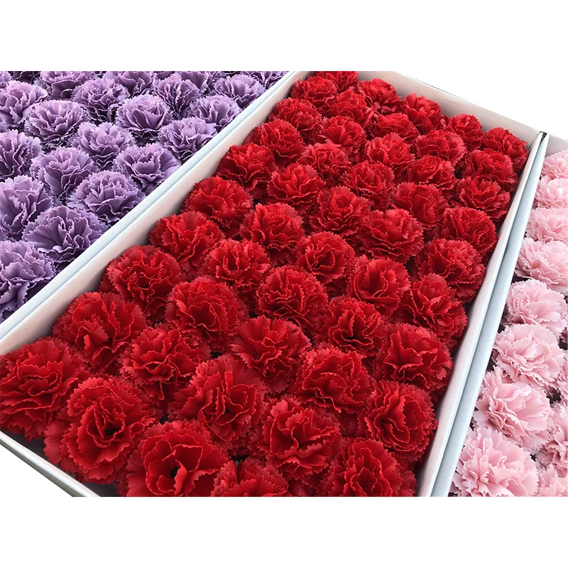 10/50pcs Soap Carnation head 4x4.5cm DIY for Mother