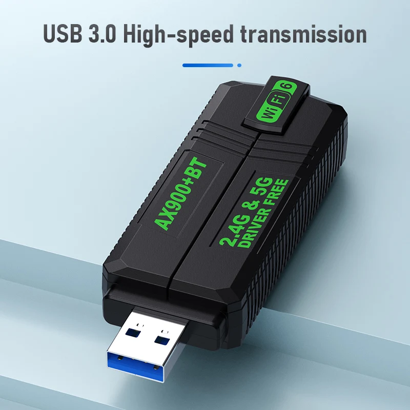 WiFi 6 AX900 USB 어댑터 블루투스 5.4 듀얼 밴드 2.4G 5G 안테나 WiFi6 USB 네트워크 수신기 동글 드라이버 무료 윈도우 10/11