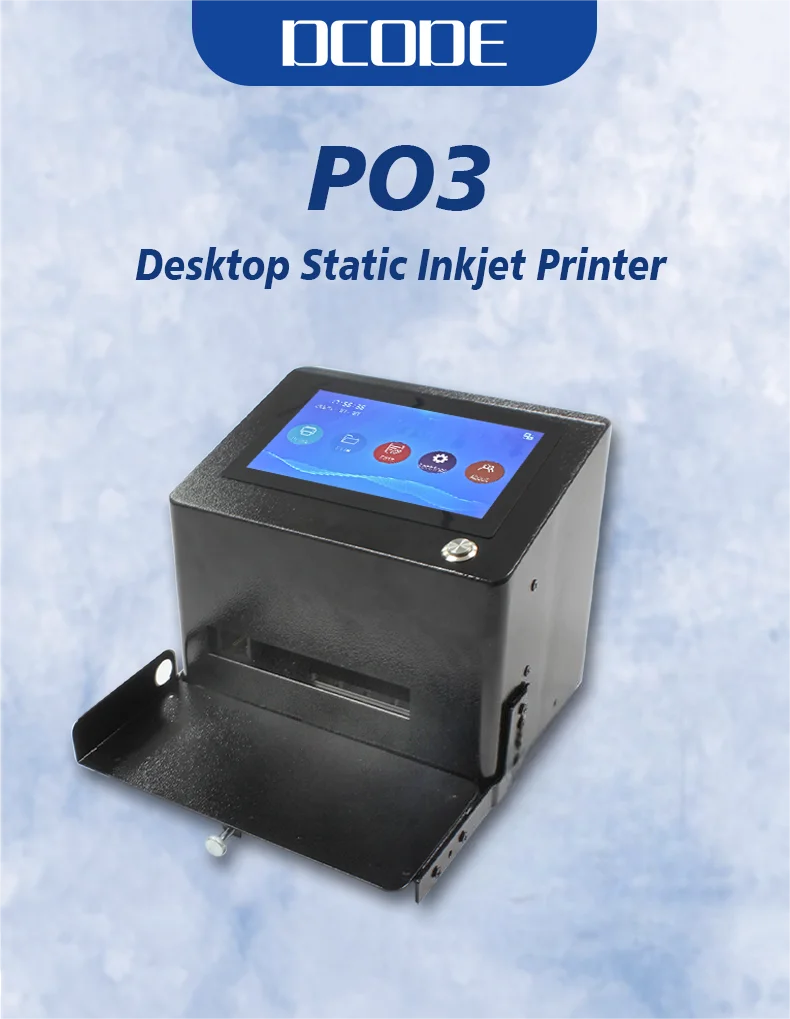 PO3 Desktop Inkjet Printer 12.7mm/25.4mm Thermal Inkjet Printer Batch Number Ima