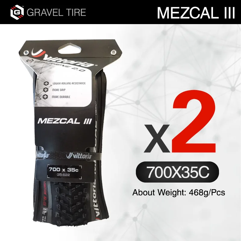 New Vittoria Mezcal III Gravel tire 700x35C Tubeless Tire Folding