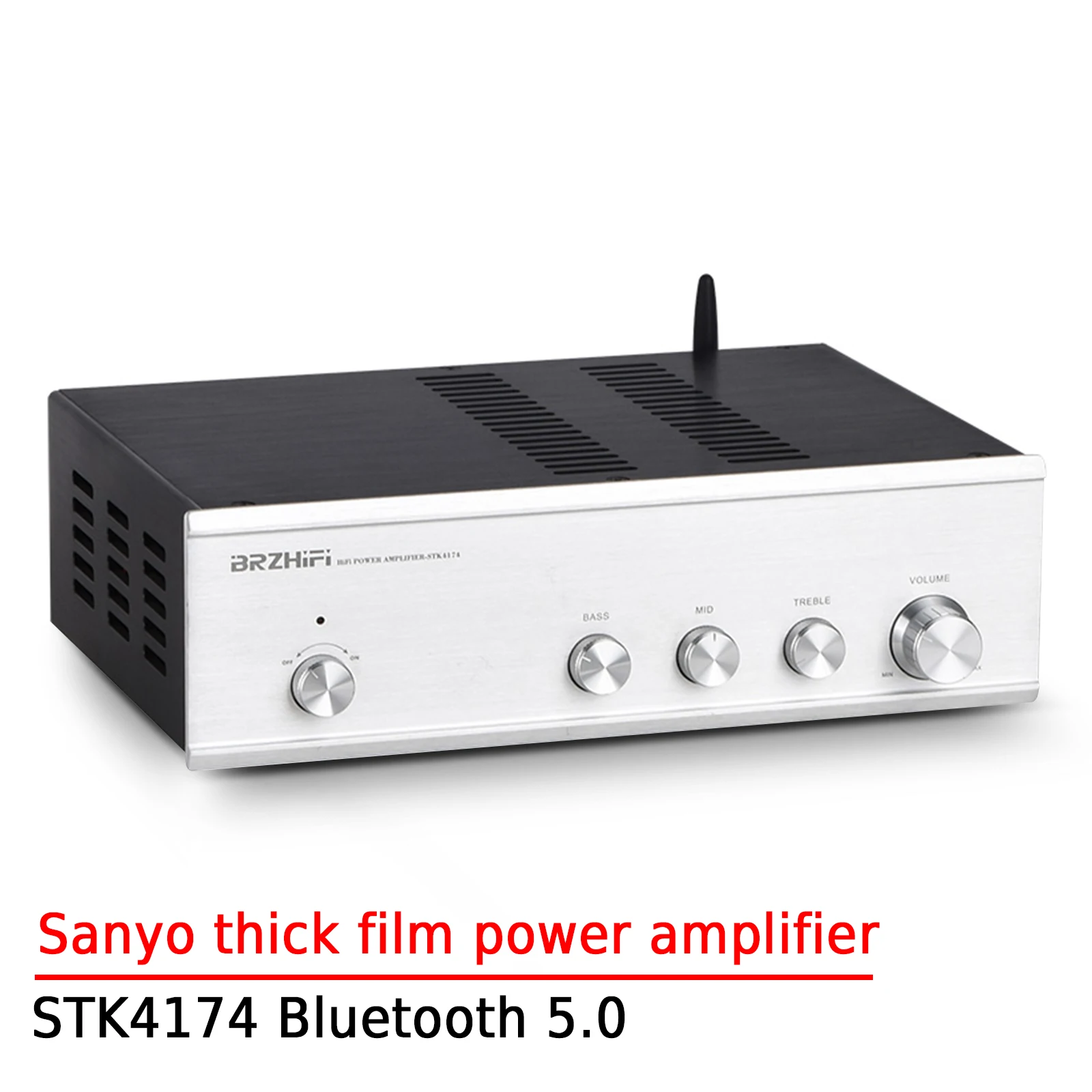 

AMXEKR Sanyo Thick Film Power Amplifier STK4174 Bluetooth 5.0 High Bass Fever Hifi Retro Classic Bile Taste