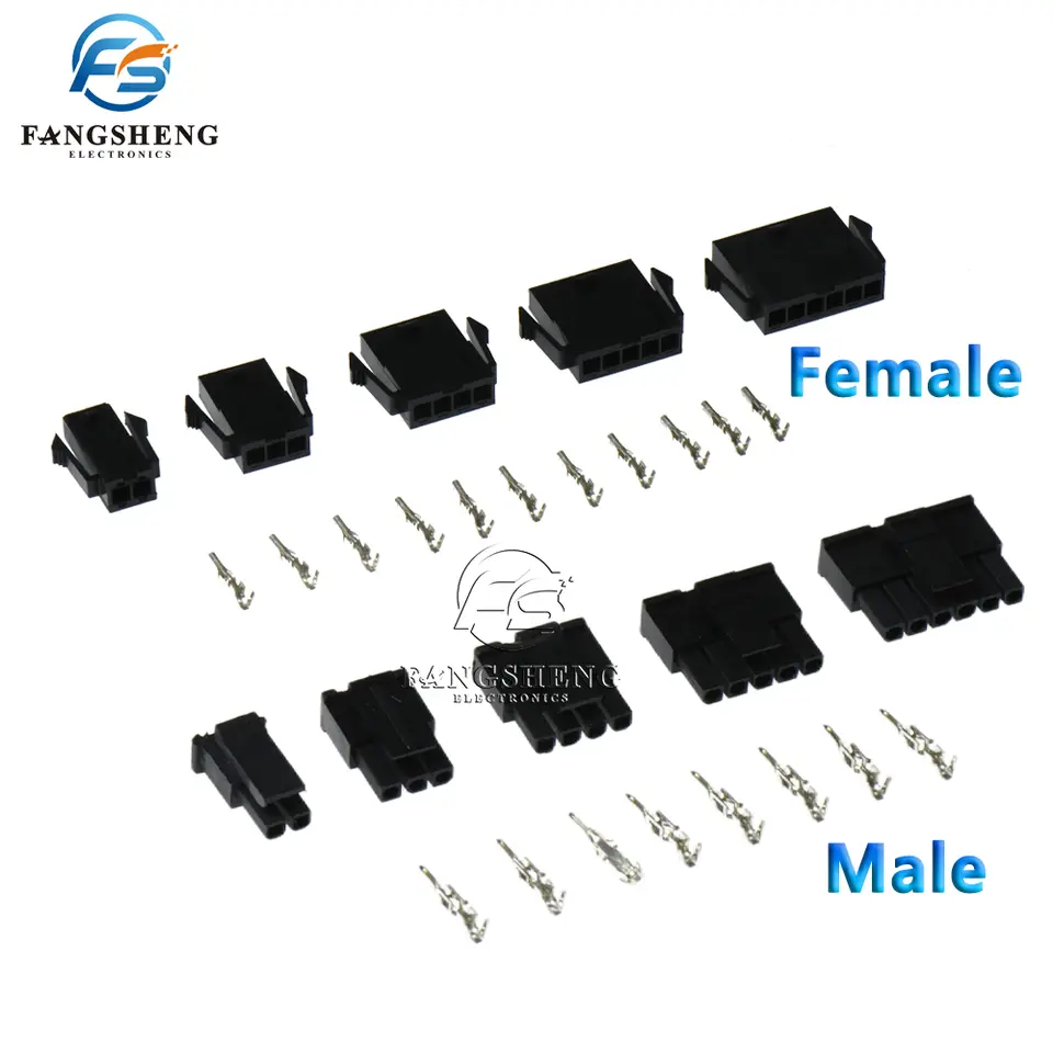 500Pcs MX3.0 3.0mm Pitch Micro-Fit 3.0 Connector Housing Male shell Female shell + Terminal 2p 3p 4p 5p 6 Pin DIY Kit image 4