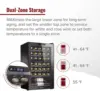 Enthusiast 32-Bottle Dual Zone MAX Compressor Wine Cooler - Freestanding Refrigerator with Split Storage & Temperature, Digital 3