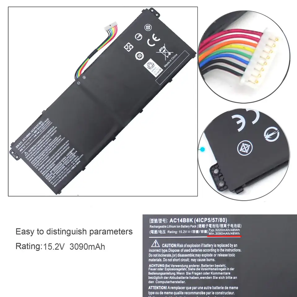 AC14B8K Battery for Acer Nitro 5 AN515-51 AN515-52 AN515-53 Aspire