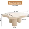 Cloud Coffee Table, Modern White Coffee Table for Living Room, Cute Irregular Indoor Tea Table with 3 Legs, Easy Assembly 2