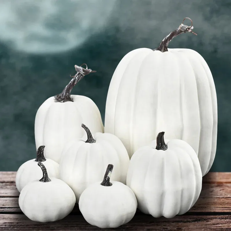 2026 NEW Fake Foam Pumpkins for Halloween decorations Realistic Artificial Pumpkin Ornaments set for Festival Party Decor ship