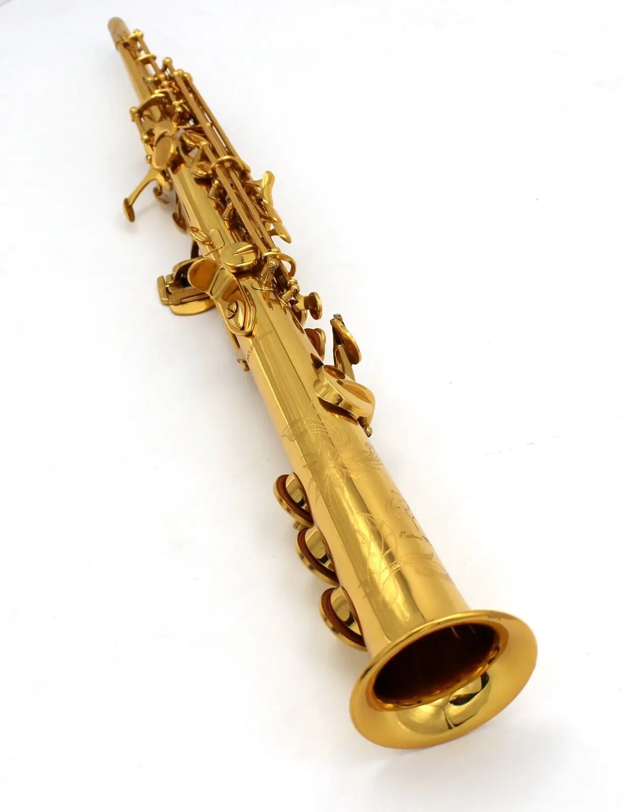 

Eastern music neck built in type one piece straight soprano saxophone with G key