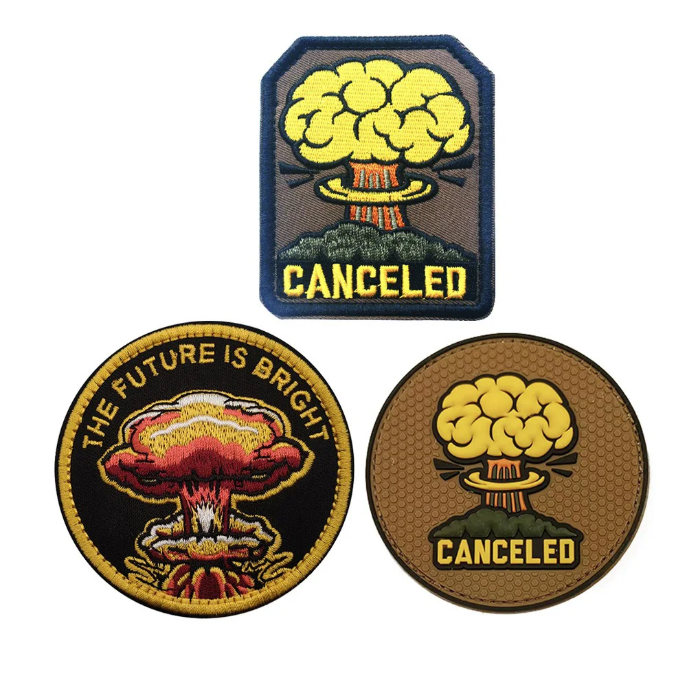 Nuovo Design Ricamo Personalità Creativa Fascia Da Braccio Cancellata Nucleare Fallout Tactical Morale Zaino Hook And Loop Patch