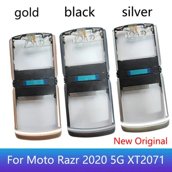 Per Motorola Moto Razr 5G 2020 XT2071-4 LCD Cellulare Alloggiamenti Centri Assemblaggio In Metallo Parti di Ricambio Coperchio Della Batteria In Vetro