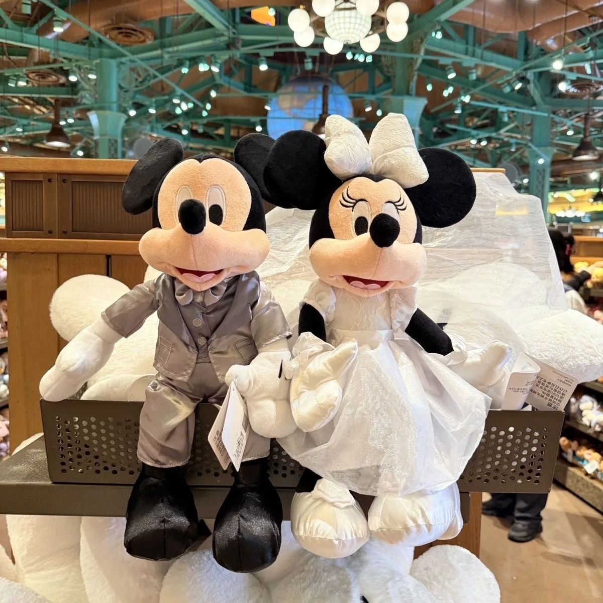 Peluches Mickey et Minnie Mariage Disney - Cadeau de Couple