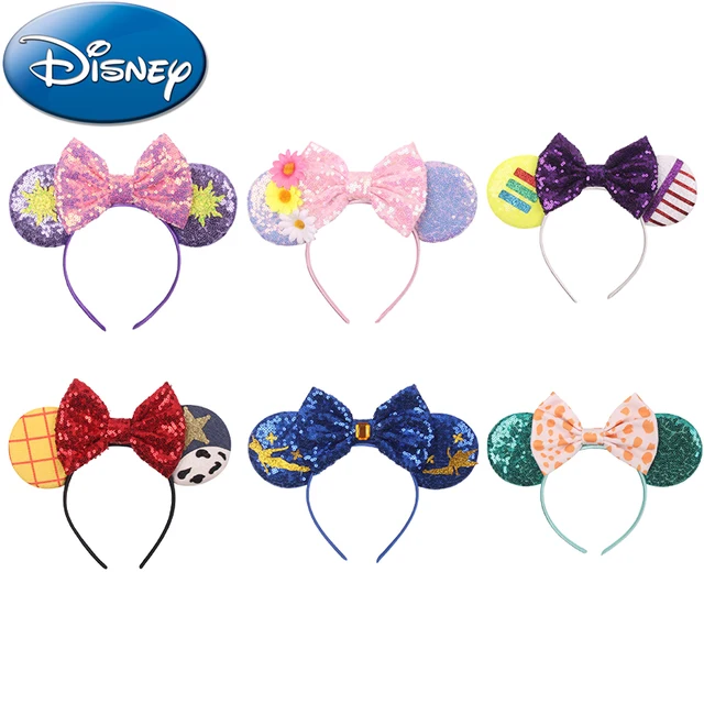 Disney Mickey Mouse Minnie Headband Hair-Accessories Lovely Girls Bows Ears Kid Women Head-Accessories Headdress Head Band Party 1