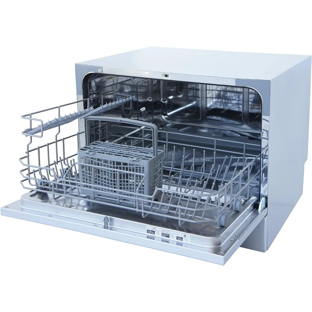 Compact Countertop Dishwasher/Delay Start Energy Star Portable Dishwasher with Stainless Steel Interior and 6 Place Settings 4