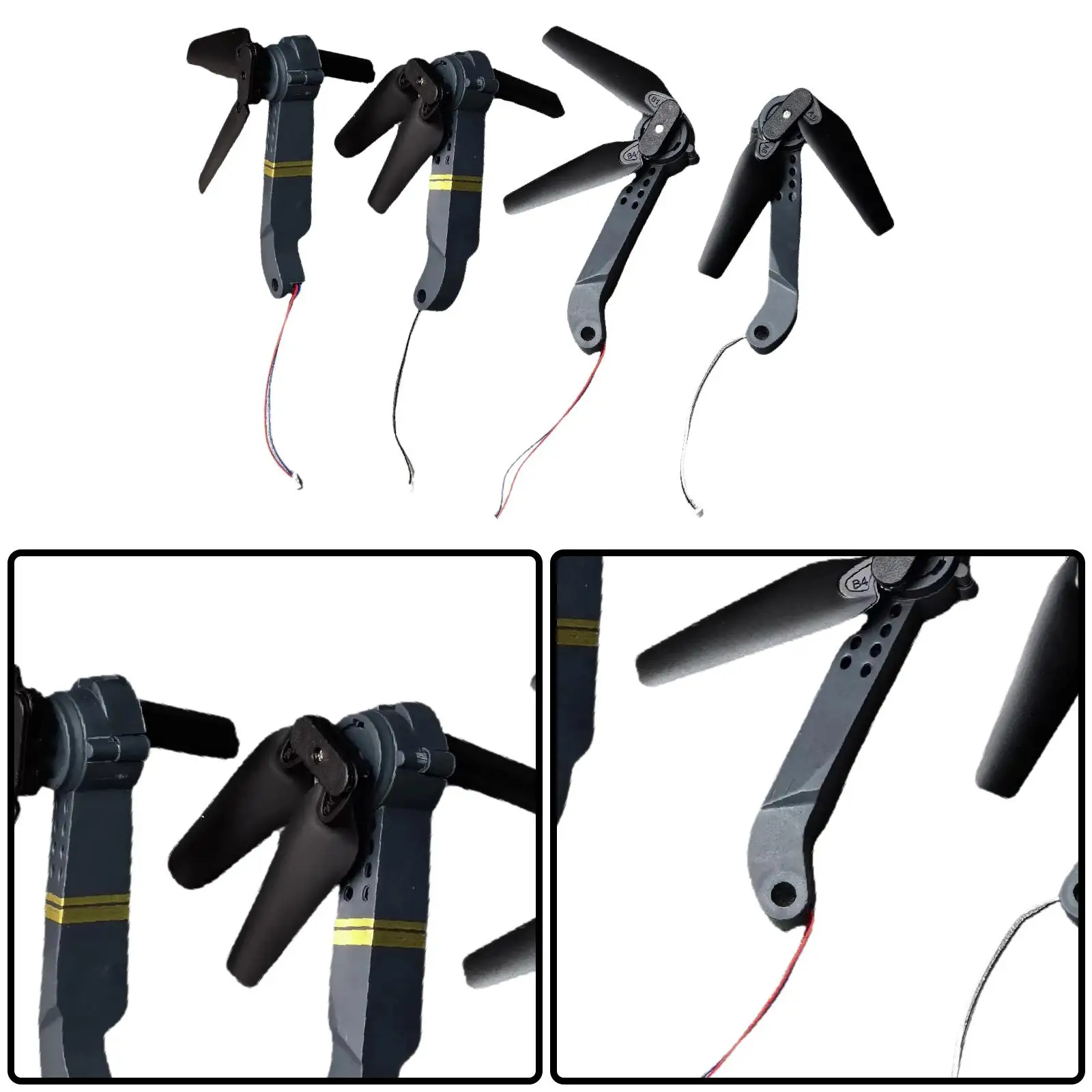 Drone Motor Arm Set Lightweight with Motor DIY Accessory Professional Front and Rear Assembly Part for E58 Drone Replaces