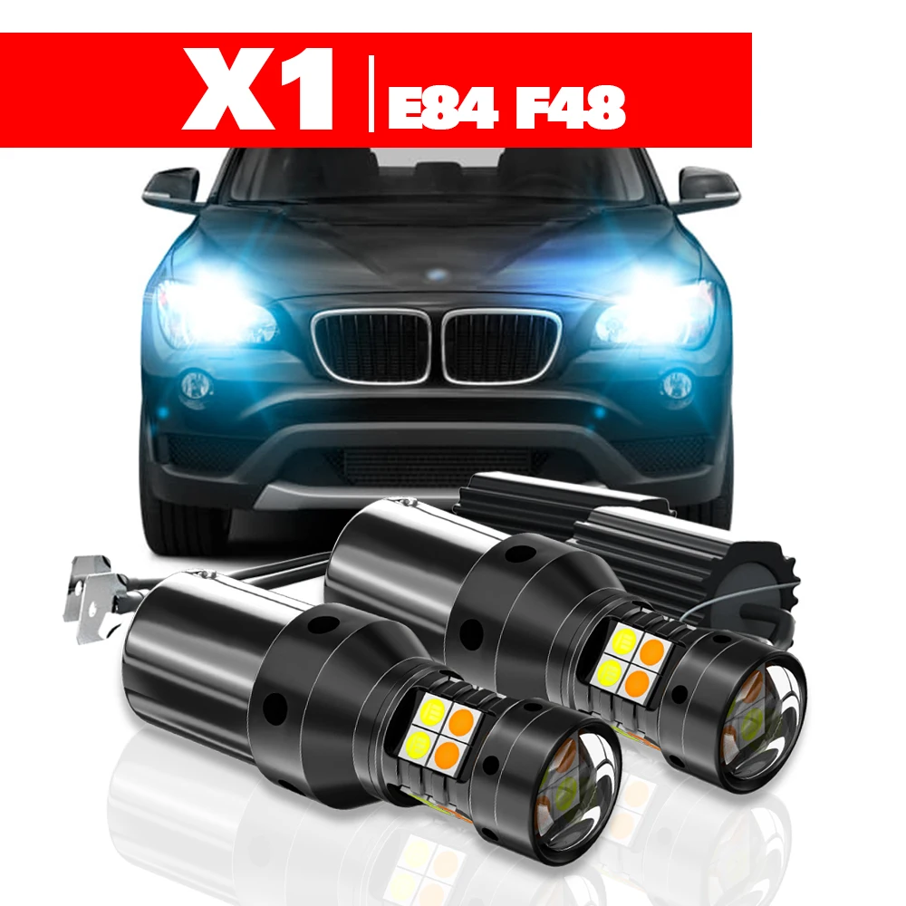 

For BMW X1 E84 F48 Accessories 2pcs LED Dual Mode Turn Signal+Daytime Running Light DRL 2009 2010 2011 2012 2013 2014 2015 2016