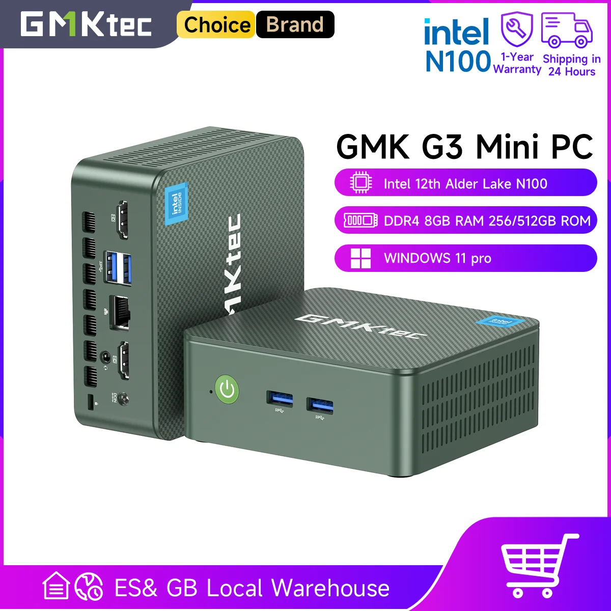 GMKtec G3 Mini PC Intel Alder Lake N100 Windows 11 Pro
