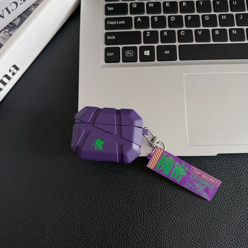 EVANGELION EVA Anime Earphone Protective Soft Case with Pendant