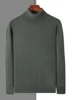 Men's 100% Mink Cashmere Sweater High Lapel Thick Knitted Pullover Casual Large Size Middle-Aged Sweater Autumn Winter New Tops 4