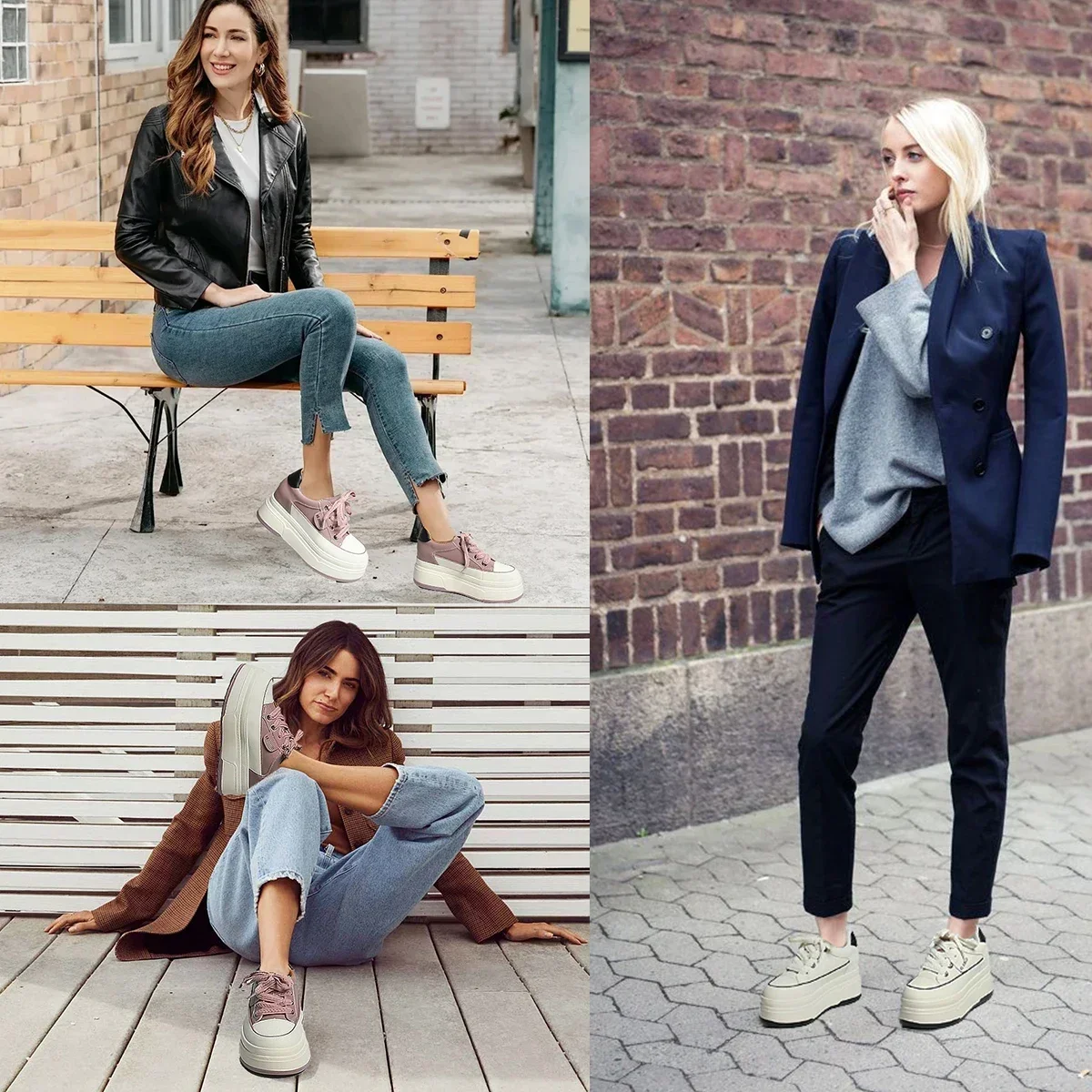 Fujin 9cm Cow Suede Genuine Leather Women Vulcanized Shoes Platform Wedge Skate Boarding High Brand Heels Casual Summer Shoes - Image 3