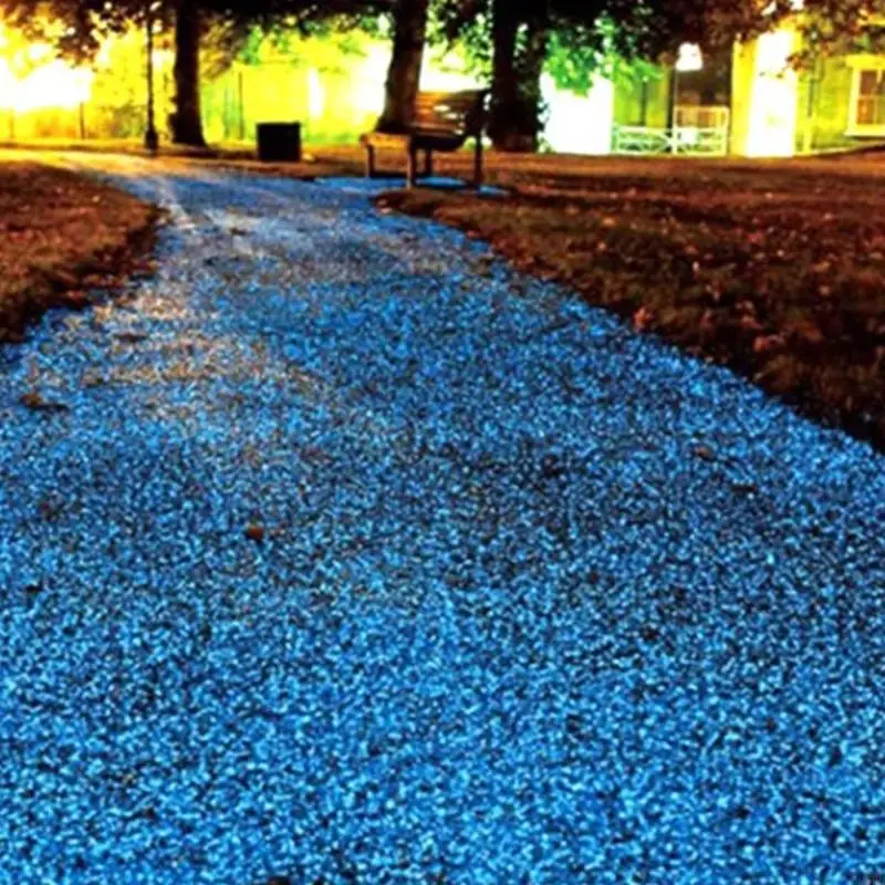 M7BB Patios Lawn Pebbles Glow Stones Crystals Rock for Aquarium Walkways Decorations