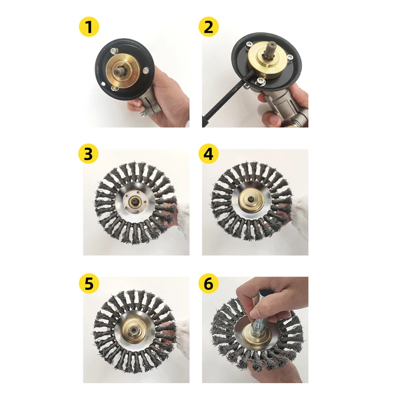 Enhanced Precision Steel Wire Wheel Brush for Lawn and Garden Trimming