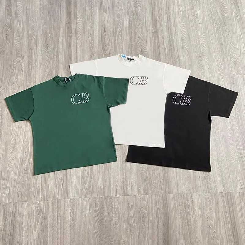

Top Version Cole Buxton Embroidery T Shirt Men Women 1:1 Black White Green T-shirt Casual CB Tee