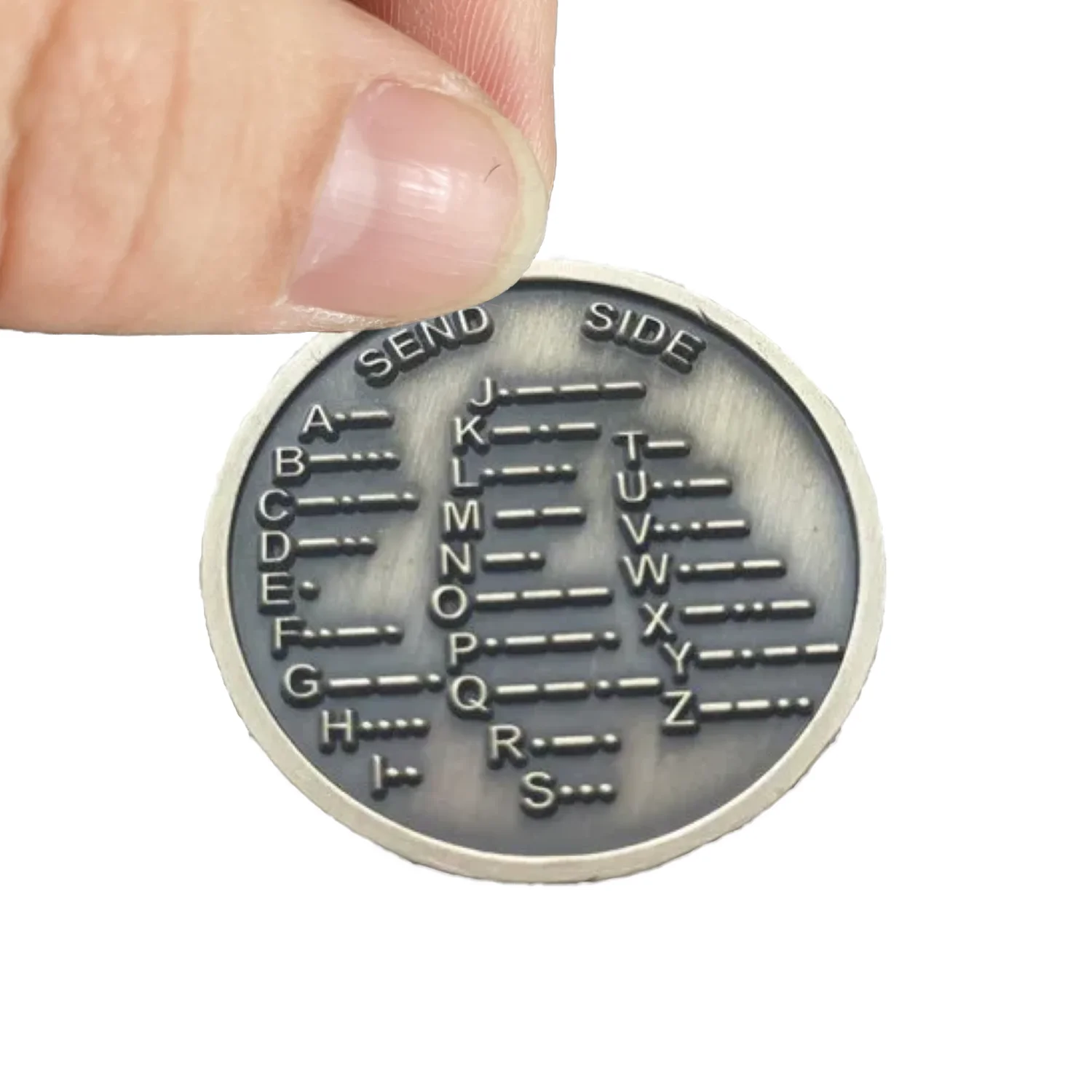 

1PCS 30mm Morse Password Commemorative Coin APM CW Sending Practice Coin Learning Electric Key Radio