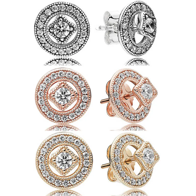 

Женские серьги-гвоздики из серебра 925 пробы, в форме круга