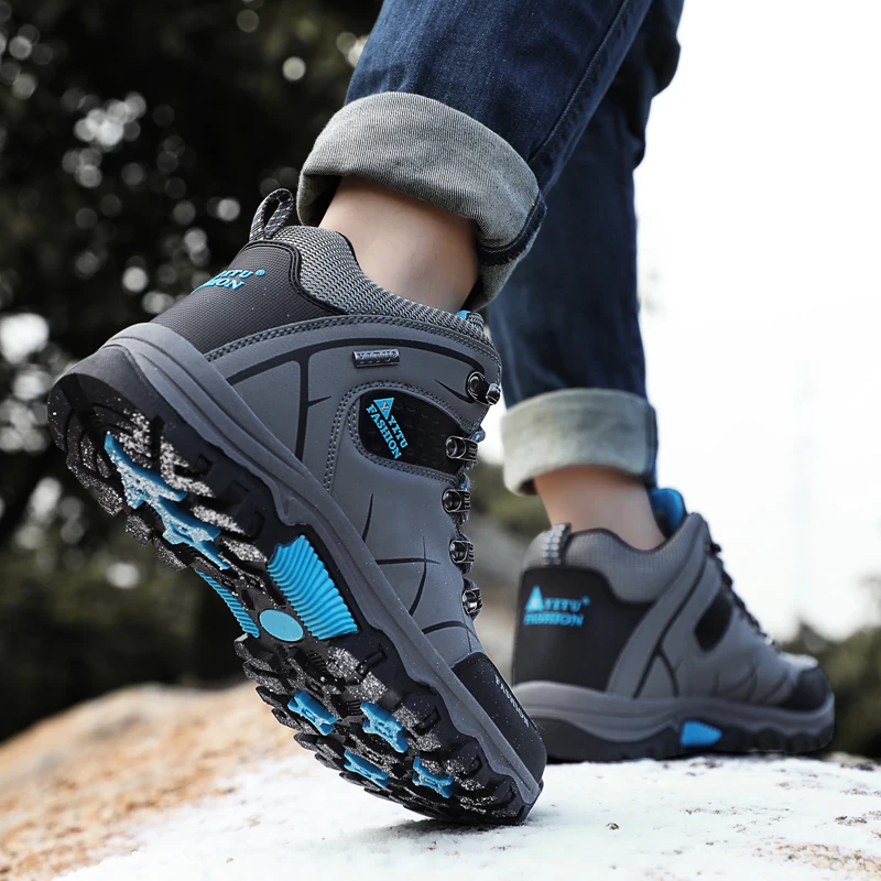Winter Boots Men Sneakers Shoes Casual Patent Leather Ankle Boot Male DESIGN SHOE Military Boots Man Luxuri Warm Army Boat Shoes