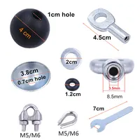 Gym Cable Steel Wire Rope Accessories Cable Machine Fitness Equipment Exercise Metal Limit Ball Terminals Gasket 2